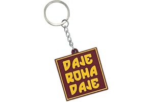 Shop and Solve Portachiavi quadrato 4cm in gomma Daje Roma Daje super rifinito Luxury lettere in rilievo idea regalo calcio per tifoso romanista idea regalo per tifosi della roma (Portachiavi)