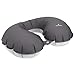 Price comparison product image Navaris Inflatable Neck Pillow - Soft Neck Support Travel Head Rest for Airplane Neck Cushion for Sleeping - Grey