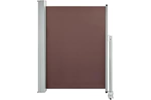 vidaXL Seitenmarkise Ausziehbar Sonnenschutz Sichtschutz Windschutz Seitenrollo Markise Seitenwandmarkise Balkon Garten Terrasse 100x300cm Braun