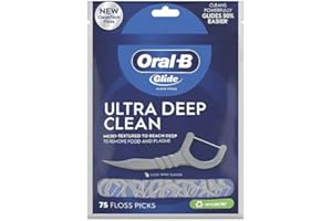 THE AMERICAN STORE Oral-B Glide Ultra Deep Clean Floss Picks Cool Mint Flavor - 75ct