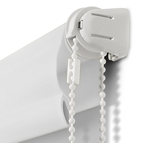 Verdunkelungsrollo mit Hitzeschutz | lichtundurchlässig | Klemmfix ohne Bohren | Fensterrollo in Weiß | Rollo für Fenster in vielen Größen ( 100 cm breit und 150 cm lang ) - 2