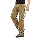 Produktbild UJUNAOR Herren Cargo Hosen Baumwolle im Freien Beiläufige Plus Größe Multi-Tasche Lose Arbeitshosen(Khaki,EU 44/CN 30)