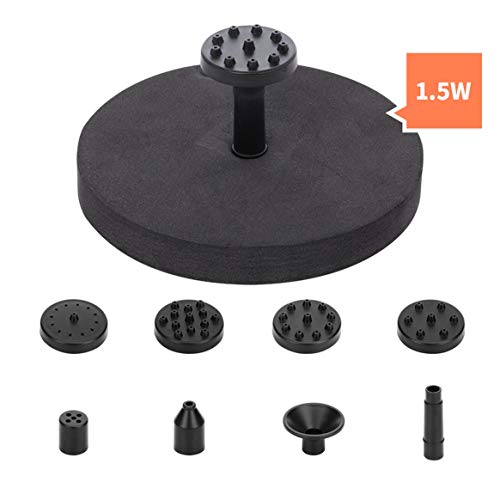 Preisvergleich Produktbild Solarbetriebene Brunnenpumpe Kit Für Garten Pool Teich Bewässerung Tauch Schwimmende Quadratische Wasserpumpe mit Düsen - Schwarz