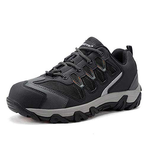 Preisvergleich Produktbild Ingenieurstiefel Sicherheitsschuhe Herren Stahlkopf Sicherheitsschuhe Arbeitsschuhe Trainingsschuhe atmungsaktives Mesh-Oberteil leichte Pedal-Walking-Schuhe Sportschuhe Sportbekleidung für Männer