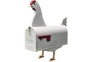 S-JIANG Cassette postali a forma di pollo a forma di cavallo/CowMailbox cassette postali animali per fattoria esterna giardino decorazione scatola postale, regalo giardino casa fattoria Post