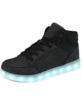 Dannto kinder Leuchtende Blinkschuhe Turnschuhe Farbe USB Aufladen LED Licht Sportschuhe Hoch oben Lässige Mode...