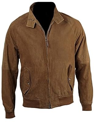 Classyak Blouson bombardier fashion en cuir daim de Classyak - marron - X-Large