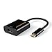 Price comparison product image CableCreation Gold USB 3.1 Type C (USB-C) to HDMI Adapter (DP Alt Mode) for Apple The New Macbook/ Chromebook Pixel/Dell XPS 13/Yoga 900/Asus Zen AIO/Lumia 950/950XL,Black