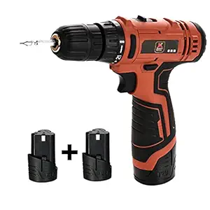 JK Super Drive Cordless Drill Driver with 2 batteries,12V Li-Ion battery, Copper (Model: JKCLSD)