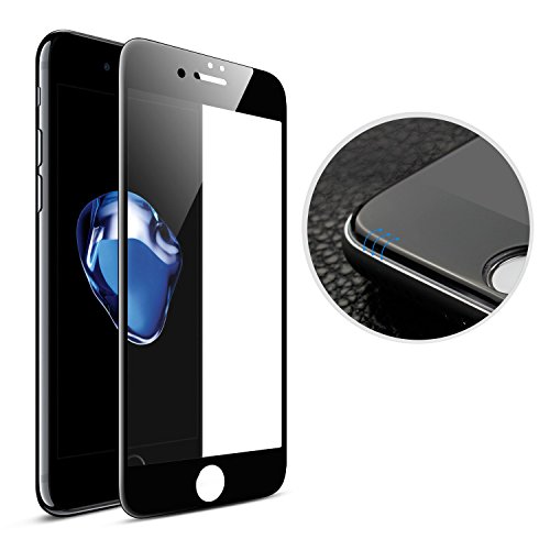 iPhone 7 Screen Protectorï¼Œ KOCI 3D Curved Full CoverageÂ Tempered Glass Protective Film for iPhone 7 Apple [Soft Edge Hybrid] Perfect Fit Cover 4.7
