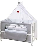 DAS ROBA ROOM BED EIGNET SICH VON GEBURT AN und kann durch die Umbaubarkeit und die Höhenverstellung des Lattenrostes bis zum Umstieg auf ein großes Bett verwendet werden.