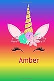 rainbow amber choker  Amber (Personalized Girls Rainbow Unicorn Notebook, Band 1)