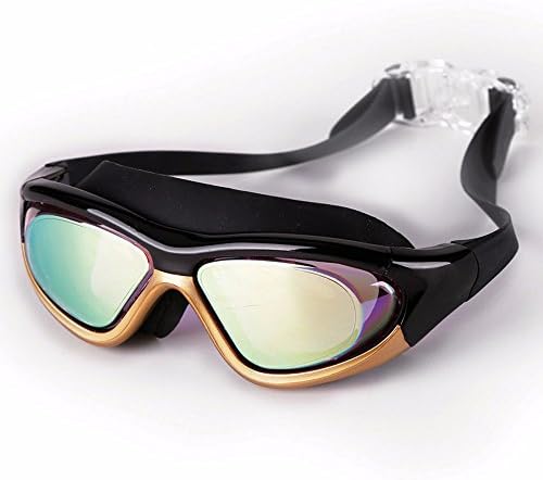 XMINL Adult plain waterproof anti - fog diving racing swimming glasses goggles water sports accessories (C)
