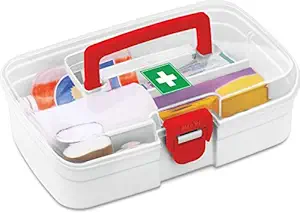 Milton Plastic Rectangular First Aid Box, 1 Piece, White, Smal