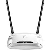 TP-Link TL-WR841N N300 WLAN Router (für Anschluss an Kabel-/ DSL-/ Glasfaser-Modem, 300 Mbit/s (2,4 GHz), WPS, Print/ Media/