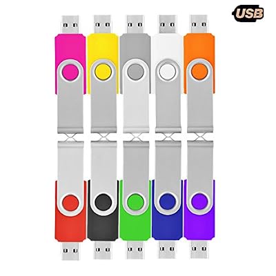VIEKUU 4 GO Clef USB 2.0 VIEKUU Lot de 10 Pièces Pour Ordinateur, Télévision, Automobile (Noir Gris Blanche Jaune Orange Rose Rouge Vert Violet Bleu)