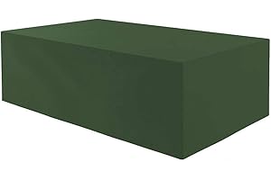 Planesium Housse pour Table de Jardin, Housse de Protection Bâche Imperméable pour Meubles Jardin et Hivernage Mobilier Salon de Jardin 575g/m 300cm x 220cm x 90cm Vert Olive