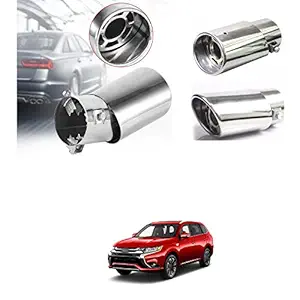 PRIKNIK Silencer Tip Exhaust Pipe Car Stainless Steel Rear Muffler Tip Tail Muffler Tip Pipe Adjustable Car Decoration Exhaust Tip Tailpipe Compatible with Outlander