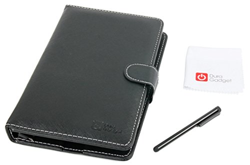 Schwarze Schutzhülle Etui Tasche Case mit Clips, handgefertigt aus Premium Lederimitat mit integrierter Tastatur / Keyboard für SAMSUNG Series 7 Slate PC | Galaxy Tab GT-P5200 Tablets – ENGLISCHE QWERTY Belegung - 7