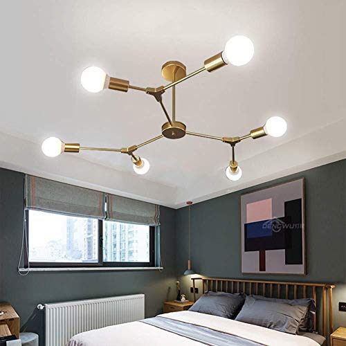 Preisvergleich Produktbild HongTeng Moderne kronleuchter Beleuchtung pendelleuchten unterputz deckenleuchte for esszimmer Zimmer küche Zimmer, 6 Lichter (Color : Gold)