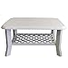 Produktbild Multistore 2002 Robuster Gartentisch 90x60x47cm Kunststoff - Weiß/Campingtisch Beistelltisch
