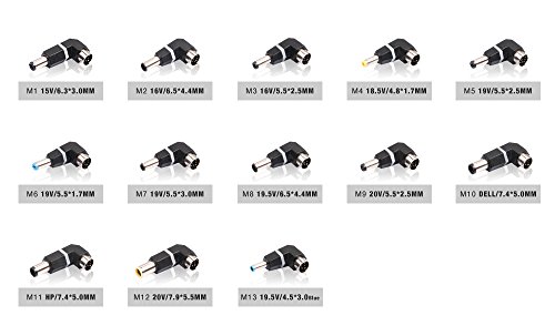KFD UltraSlim Universal Netzteil 90W LCD Display Laptop Ladekabel Ladegerät Ultrabooks Portables Tablets Notebooks AC Adapter 15-24V 5A für Acer Sony Samsung Lenovo Fujitsu Toshiba NEC HP Compaq Dell Delta Asus LG Medion mit 5V 2A USB Port für iPhone Samsung HTC Nokia GPS MP3 MP4 Automatische Spannungseinstellung Stromkabel - 8
