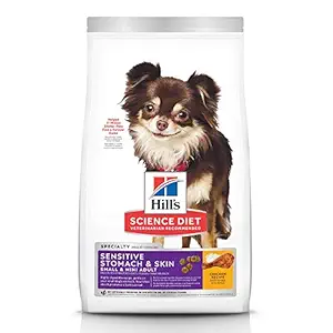 Hill's Science Diet Adult Sensitive Stomach and Skin Small and Toy Breed Dry Dog Food, Chicken Meal and Barley, 1.8 kg
