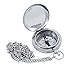 Produktbild linoows Maritimer Sprungdeckel Kompass mit Kette, Taschenuhren Kompass, silbern