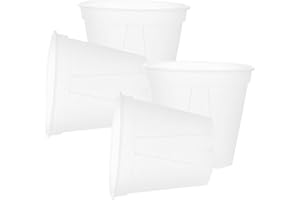 JOINPAYA Durchsichtige Pflanztöpfe 4 Stück Für Garten Und Zimmer Mit Robustem Pp Kunststoff Anzuchtkübel Für Sukkulenten Gartentopf 21cm Hoher Pflanzkübel