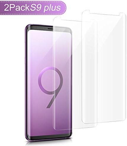 Galaxy S9 Plus Screen Protector, SURWELL [2 Pack] Samsung Galaxy S9 Plus Tempered Glass Screen Protector Film 3D Curved Full Coverage Case Friendly