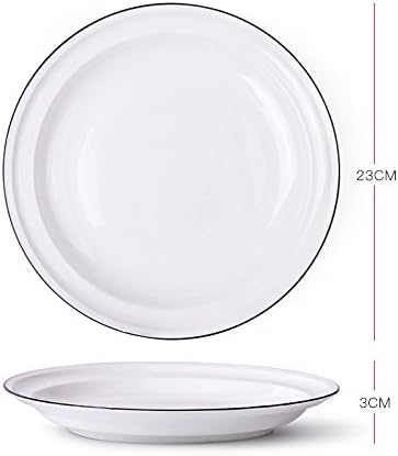 Dish plate dish home meal tray deep dish soup,8.5 Inch / rim protection plate