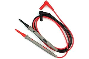 VIDOELETTRONICA 2 Puntali per Multimetro Elettronico Tester Misuratore Digitale Puntali Cavi 1000V 10A ricambio