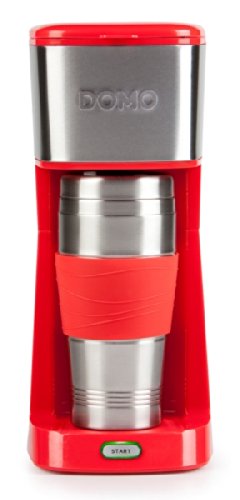 Coffee to go Kaffeemaschine für 400ml Kaffee, starke 650Watt Leistung, Farbe: rot