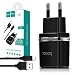 Produktbild NAUC / HOCO Schnell Ladeadapter für Huawei P smart 2019 Micro-USB Netzgerät Daten USB Ladegerät Datenkabel Adapter, Farbe:Schwarz