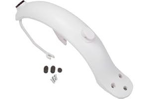 KIMISS Guardabarros Trasero, Luz Trasera y Gancho para Soporte Xiaomi con Scooter Eléctrico M365 (Blanco)
