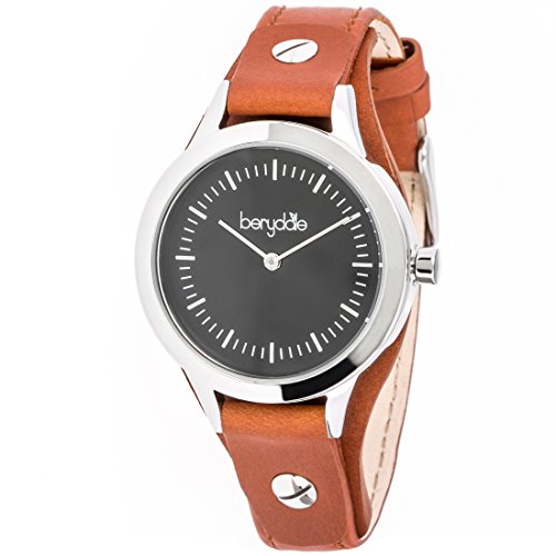 Berydale Damen Armbanduhr mit Lederband  und Quarzwerk, BD703-4