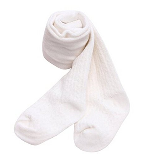 BB Smile Baby Girl Thin Section Pierced Render Pants Children's Tights for Spring Summer and Early Autumn - White (for 6-12 Months Infant wear)