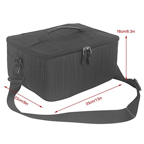 Koolertron Sac Bandouliere   tanche Housse de Protection Insert pour DSLR Appareil Photo Reflex Cam  ra Cannon Nikon Sony etc   Noir 