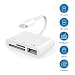 Produktbild SD-Kartenleser 3 in 1 Lightning zu USB-Kamera-Anschluss-Kit SD/TF-Kartenleser, Trail Game-Kamera SD-Kartenleser, Lightning zu USB 2.0 OTG-Adapterkabel für iPhone und iPad (weiß)