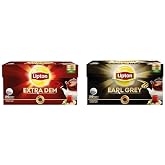 Lipton Extra Dem Demlik S&uuml;zen Poşet Siyah &Ccedil;ay 100'l&uuml; Paket ve Lipton Earl Grey Demlik S&uuml;zen Poşet Bergamot Aramolı Siyah &Ccedil;ay 