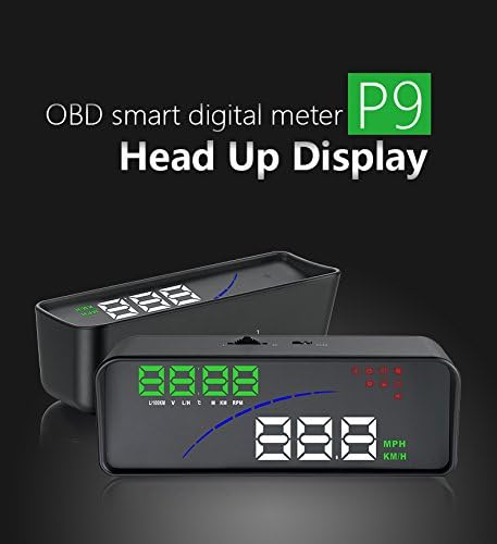 YICOTA Universal Head Up Display For Cars With OBDⅡ And EU-OBD Port 12V Multifunction HUD Speed RPM Voltage Temperature Display And Windshield Reflector