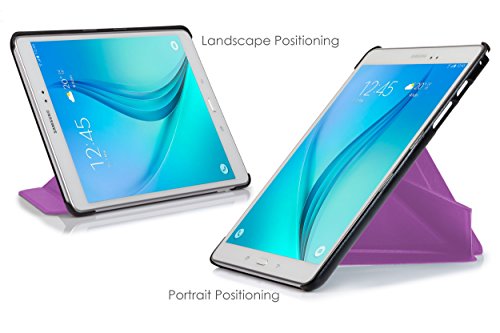 Forefront Cases® Neue Origami Leder Hülle / Tasche / Case / Cover für Samsung Galaxy Tab A 9.7 SM-T550 (Mai 2015) – Rundum-Geräteschutz und intelligente Auto-Sleep-Wake-Funktion mit 3-JAHRES-GARANTIE VON FOREFRONT CASES – inkl. Eingabestift und Displayschutz - 2
