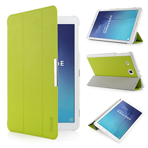 iHarbort® Samsung Galaxy Tab E 9.6 Hülle - Ultra Slim Leder Tasche Hülle Etui Schutzhülle Für Samsung Galaxy Tab E 9.6 Zoll T560 T565 Case Cover Holder (Galaxy Tab E 9.6, grün)
