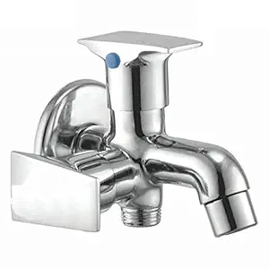 jagger Brass Bib Cock Tap, Silver, Chrome finish