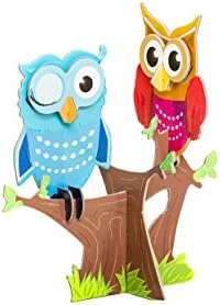 Popzle 3D Interactive Pop Out Activity Gift Greetings/Puzzle Card (Olly and Olivia Owl)