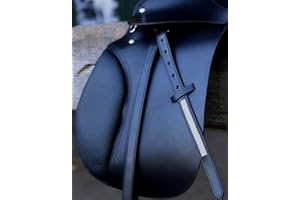 Tysons Breeches Glitzer Steigbügelriemen Leder Braun o Schwarz 145 155 cm Bling - Art Strass Bügelriemen (145 cm, Schwarz)