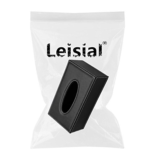 Zedtom PU-leder Kosmetiktücherbox Taschentuchspender, 25*14*9.5cm (Schwarz) - 7