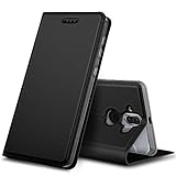 Nokia 8 Sirocco Cover, KuGi Slim Flip Cover Custodia per Nokia 8 Sirocco Smartphone (Flip Series - Nero)