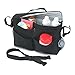 Zicac 33cm*8.9cm*22.9cm Waterproof Oxford Multi Function Insulated Cargo Baby Cooler Bottle Holder Bin Bag Diaper Bag Hanging Pouch Pockets Pram Pallet Pushchair Buggies Stroller Caddy Handlebar Organizer Storage Bag (Black)