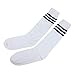 Produktbild Fußball Socken Herren Damen Team Athletic Streifen Rohr Knie Strumpf Absolvierte Leistung Cheerleading Tube Hockey Sport Strümpfe Von BakeLIN (Weiß+Schwarz)